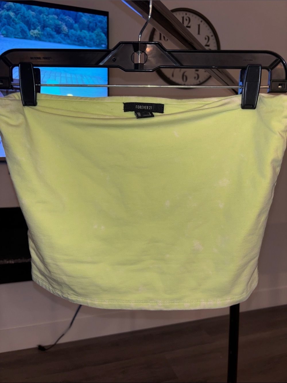 Forever 21 light Neon green Tube Top L